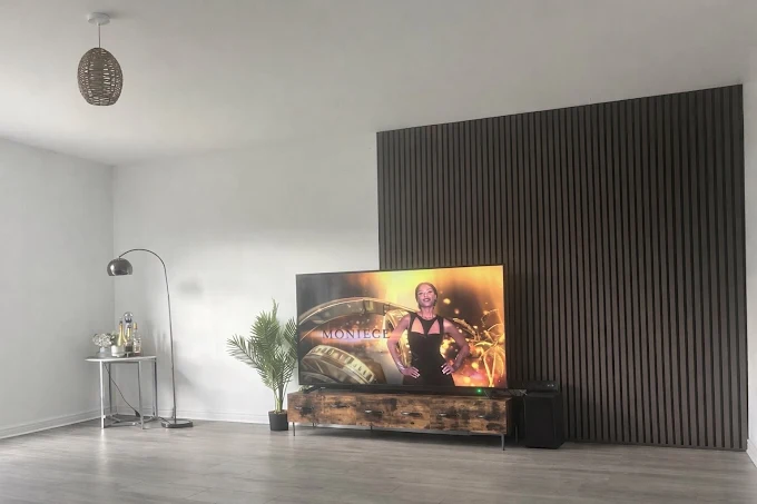 Acoustic Slat Media Wall
