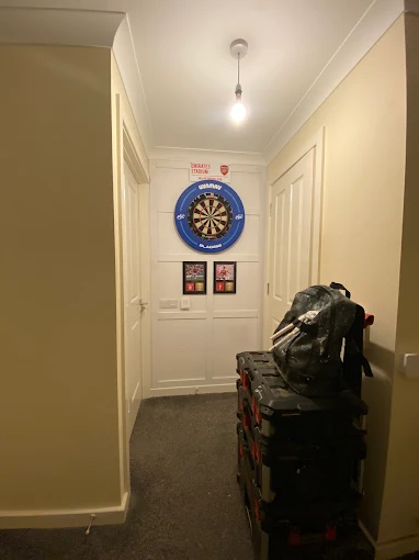 Hallway Dartboard Decor