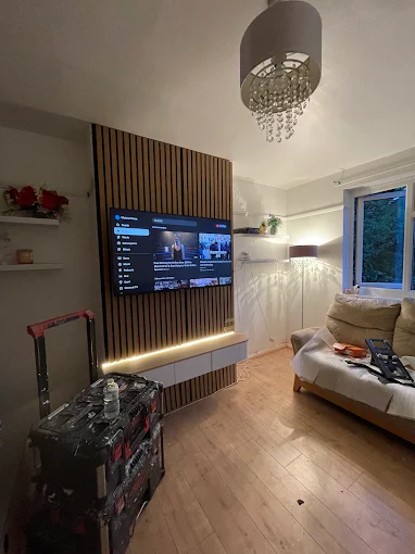LED Wood Slat Wall